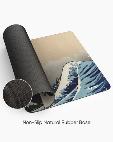 The Great Wave off Kanagawa [Katsushika Hokusai] Panaroma Desk Mat
