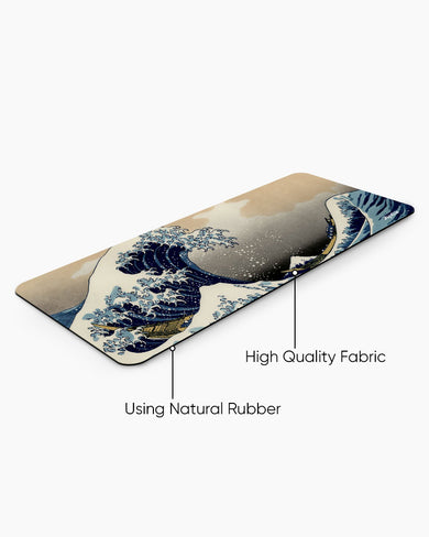 The Great Wave off Kanagawa [Katsushika Hokusai] Panaroma Desk Mat