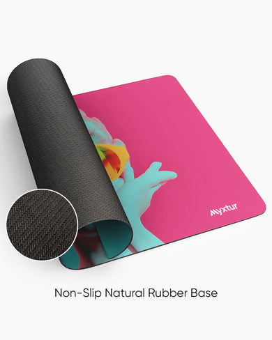 Hip Glasses in Neon Hues Panaroma Desk Mat