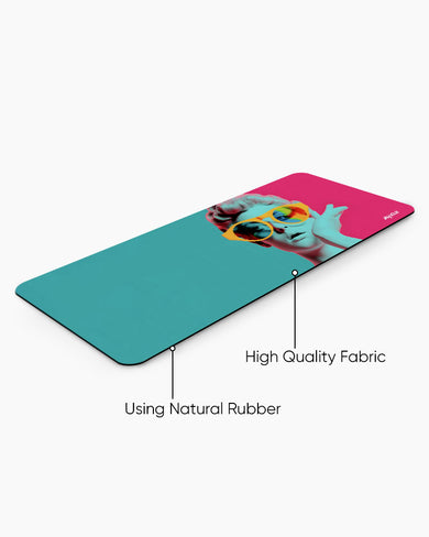 Hip Glasses in Neon Hues Panaroma Desk Mat
