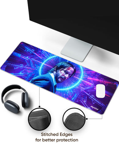 John Wick-Bullet Ballet Panaroma Desk Mat
