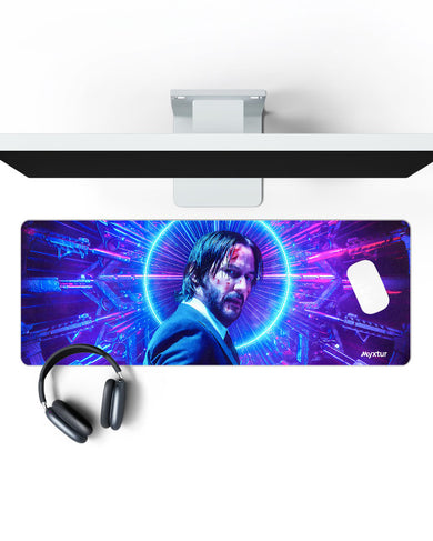 John Wick-Bullet Ballet Panaroma Desk Mat
