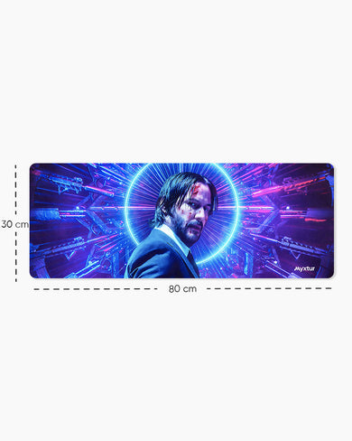 John Wick-Bullet Ballet Panaroma Desk Mat