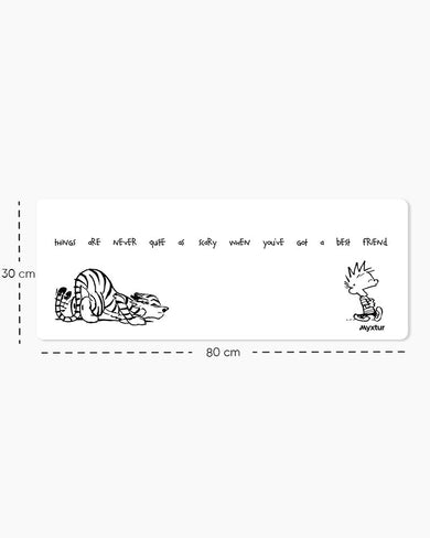 Calvin and Hobbes-Friends like These Panaroma Desk Mat