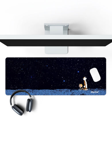 Calvin and Hobbes-Starry Night Panaroma Desk Mat