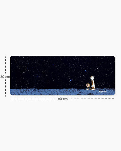 Calvin and Hobbes-Starry Night Panaroma Desk Mat