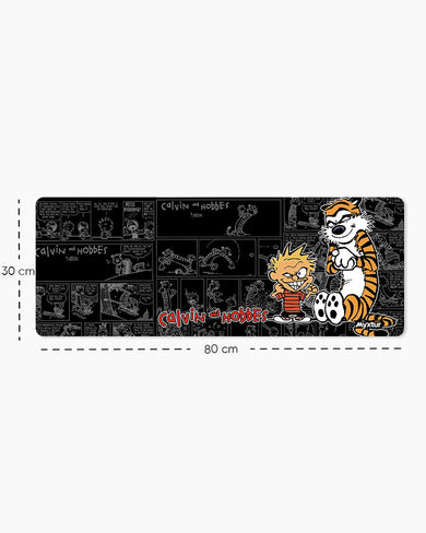 Calvin and Hobbes-Comic Panels Panaroma Desk Mat