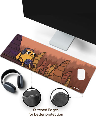 Adventure Time-Lofi Jake Chilling Panaroma Desk Mat