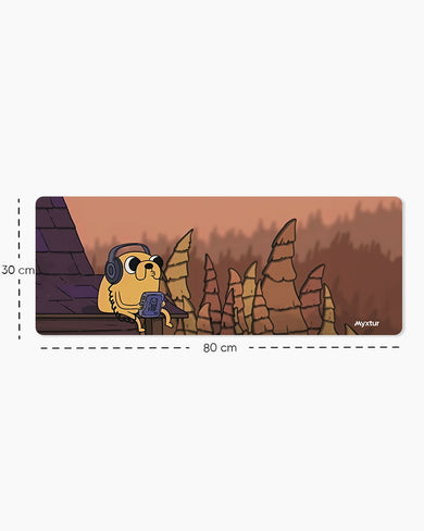 Adventure Time-Lofi Jake Chilling Panaroma Desk Mat