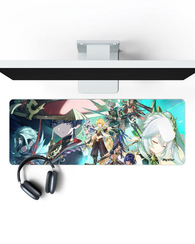 Genshin Impact-Character Arcs Panaroma Desk Mat
