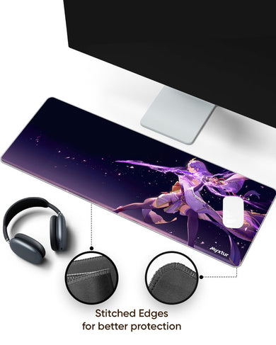 Genshin-Impact-Raiden-Shogun-Charge Panaroma Desk Mat