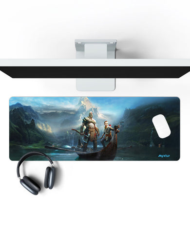 God of War-Quest for Tyr Panaroma Desk Mat