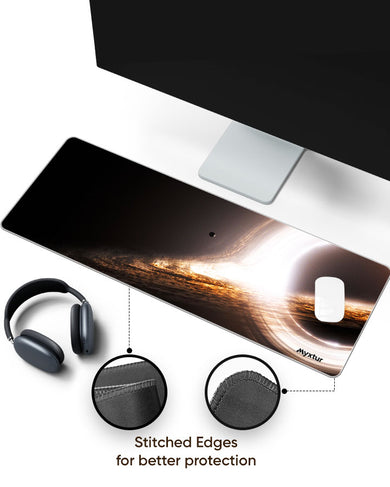 Interstellar-Event Horizon Panaroma Desk Mat
