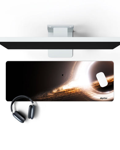 Interstellar-Event Horizon Panaroma Desk Mat