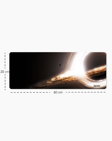 Interstellar-Event Horizon Panaroma Desk Mat