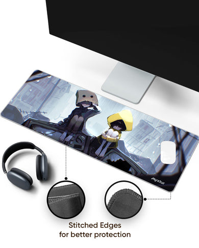 Little Nightmares-Six and Mono Panaroma Desk Mat