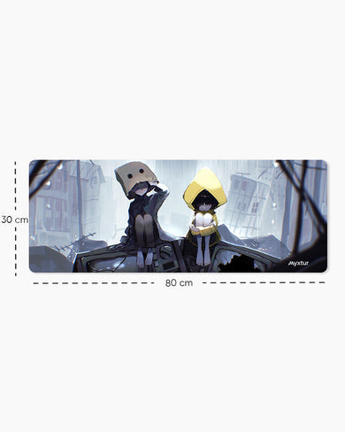 Little Nightmares-Six and Mono Panaroma Desk Mat