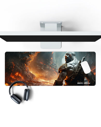 Rage Against Fire Mountain [BREATHE] Panaroma Desk Mat
