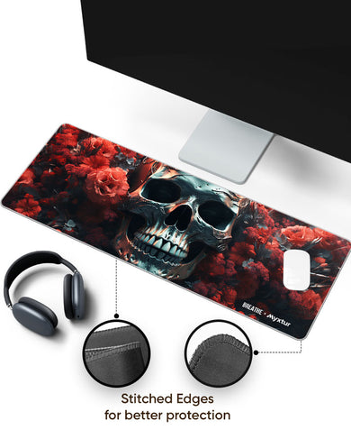Red Petal Laugh [BREATHE] Panaroma Desk Mat