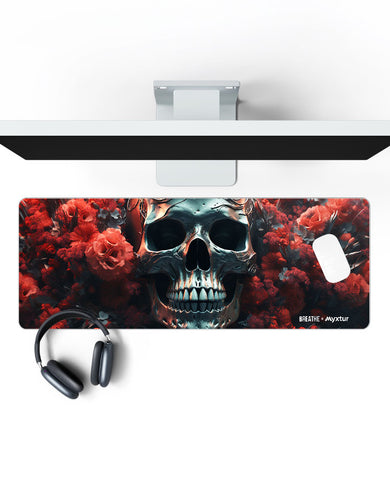Red Petal Laugh [BREATHE] Panaroma Desk Mat