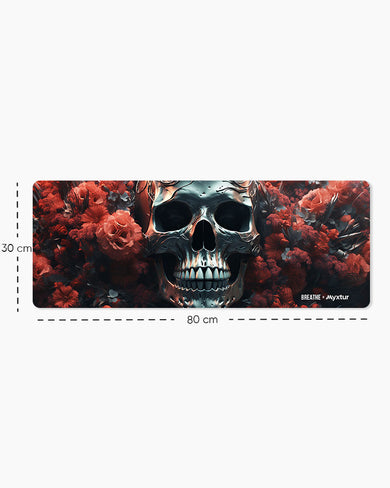 Red Petal Laugh [BREATHE] Panaroma Desk Mat