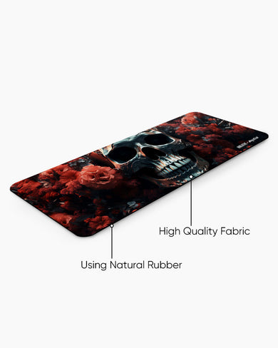 Red Petal Laugh [BREATHE] Panaroma Desk Mat