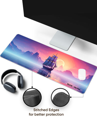 Sunset Seafarer [BREATHE] Panaroma Desk Mat