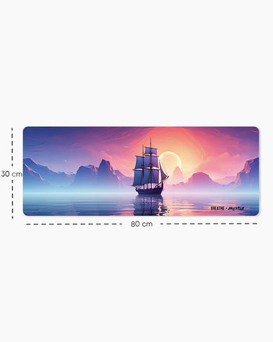 Sunset Seafarer [BREATHE] Panaroma Desk Mat