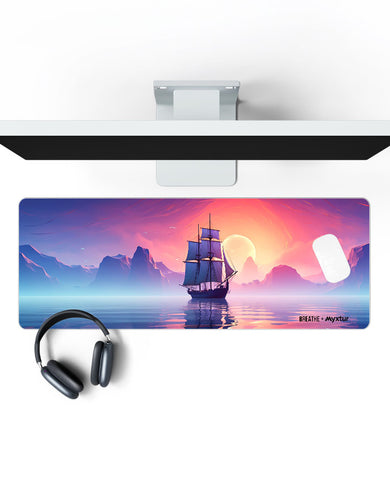 Sunset Seafarer [BREATHE] Panaroma Desk Mat