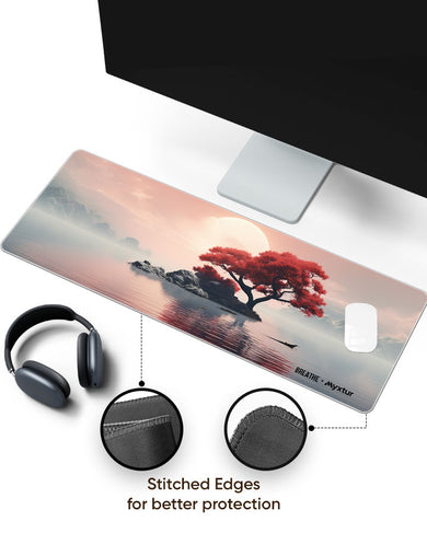 Zen Island Sunrise [BREATHE] Panaroma Desk Mat