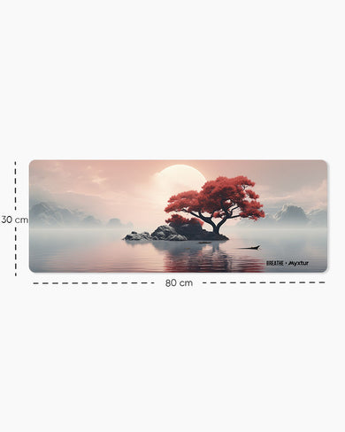 Zen Island Sunrise [BREATHE] Panaroma Desk Mat