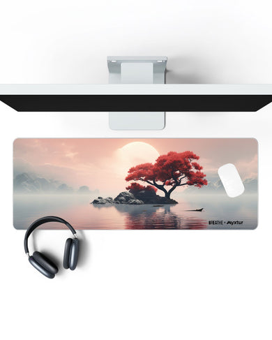 Zen Island Sunrise [BREATHE] Panaroma Desk Mat