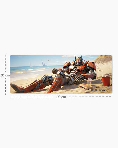 Beach Day for Optimus [BREATHE] Panaroma Desk Mat