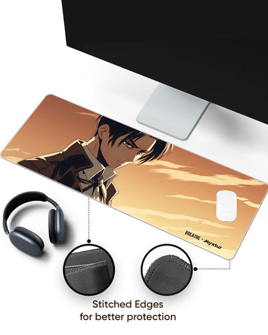 Deep in the Levi Mind [BREATHE] Panaroma Desk Mat
