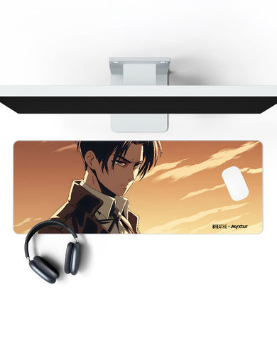 Deep in the Levi Mind [BREATHE] Panaroma Desk Mat