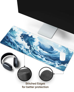 Oceanic Tempest Panaroma Desk Mat Stitched 1