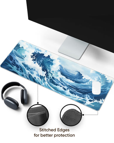 Oceanic Tempest [BREATHE] Panaroma Desk Mat