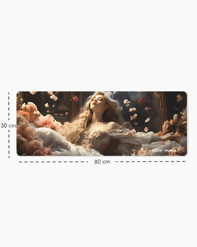 Petals and Grace [BREATHE] Panaroma Desk Mat