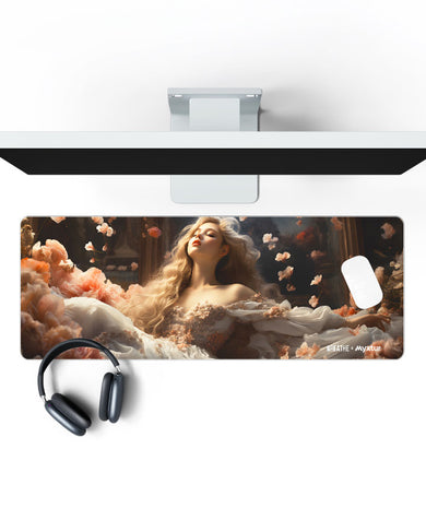 Petals and Grace [BREATHE] Panaroma Desk Mat