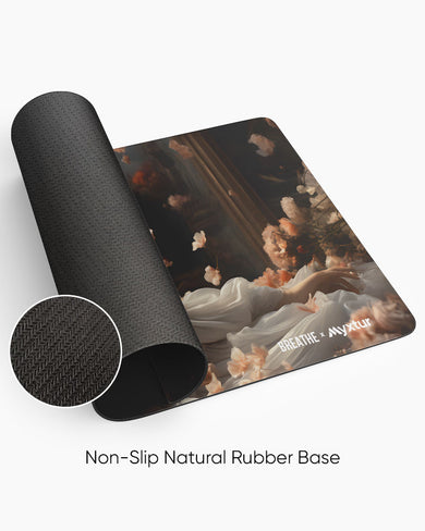 Petals and Grace [BREATHE] Panaroma Desk Mat