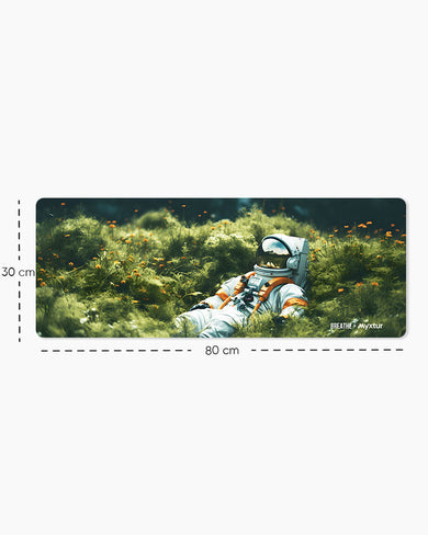 Spacefaring in the Meadow [BREATHE] Panaroma Desk Mat