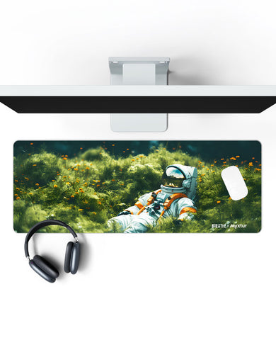 Spacefaring in the Meadow [BREATHE] Panaroma Desk Mat