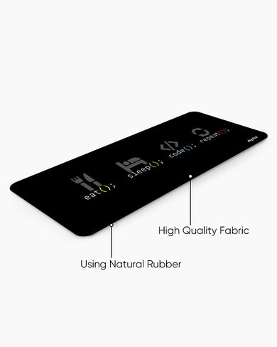 Eat Code Sleep Panaroma Desk Mat