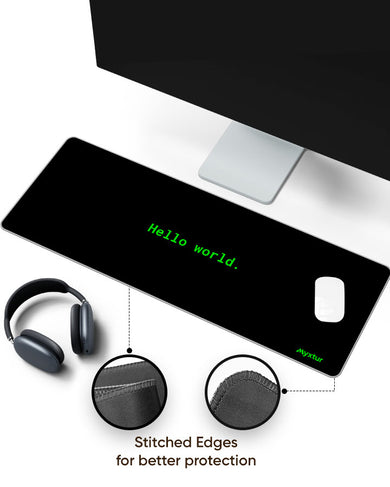 Hello World Panaroma Desk Mat