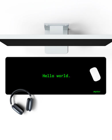 Hello World Panaroma Desk Mat