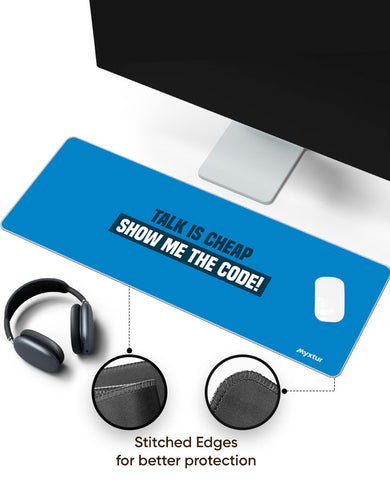 Show Me the Code Panaroma Desk Mat