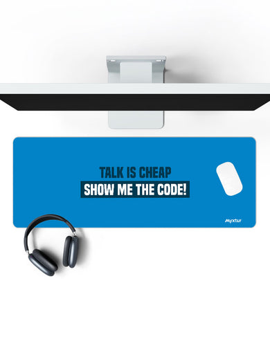 Show Me the Code Panaroma Desk Mat