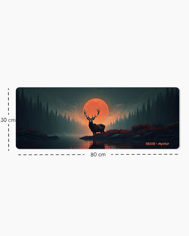 Aurora Antler [BREATHE] Panaroma Desk Mat