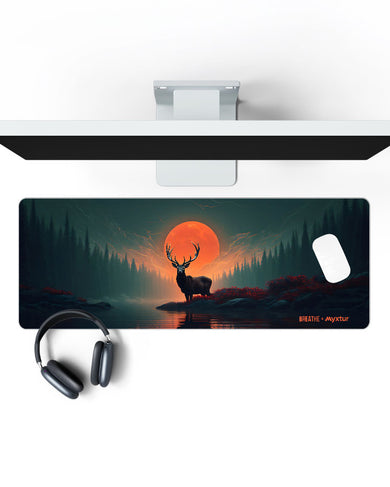Aurora Antler [BREATHE] Panaroma Desk Mat