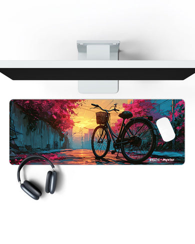 Blossom Cycle [BREATHE] Panaroma Desk Mat